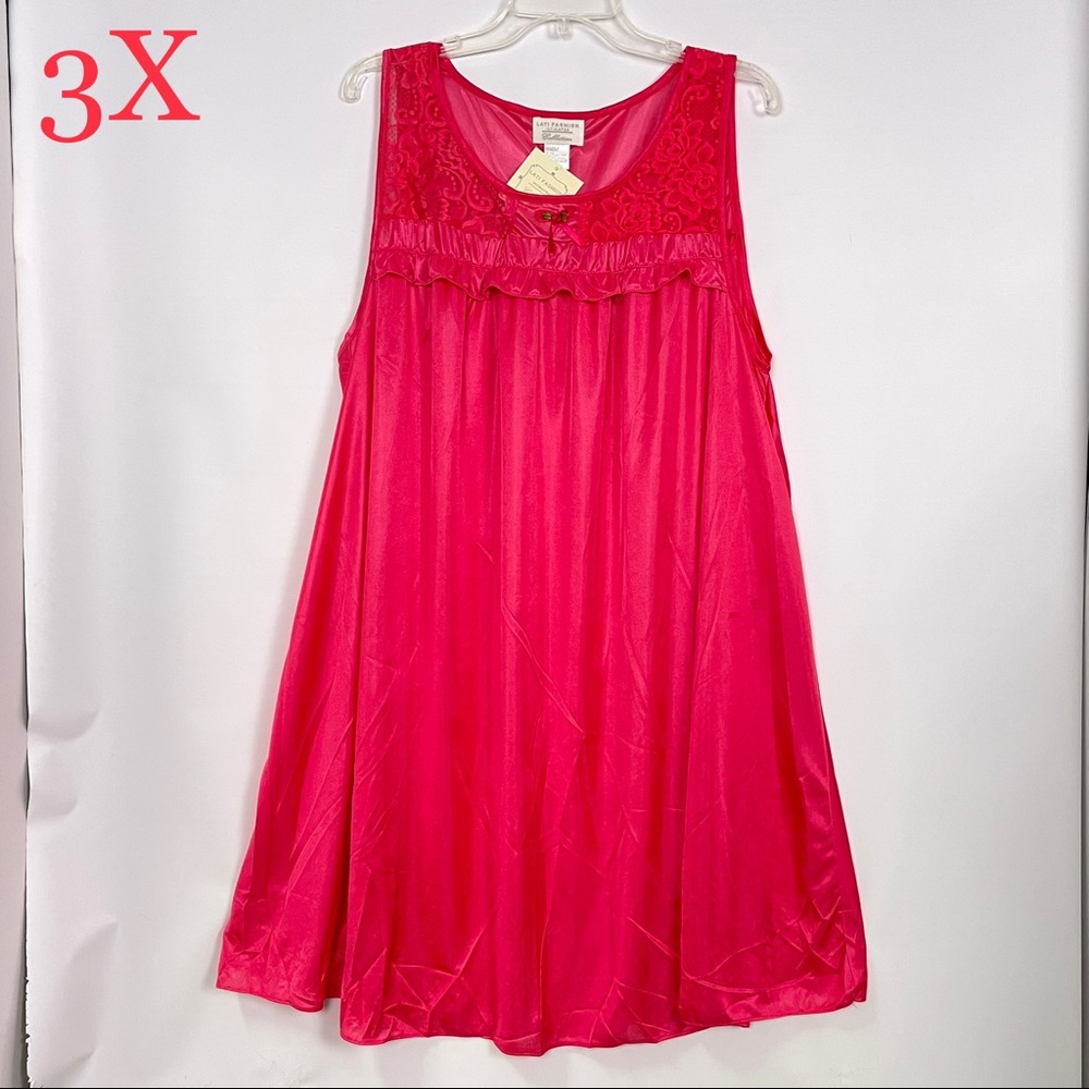 3X, Red Dolly Nightgown